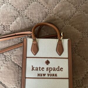 kate spade Brown and White Crossbody Bag